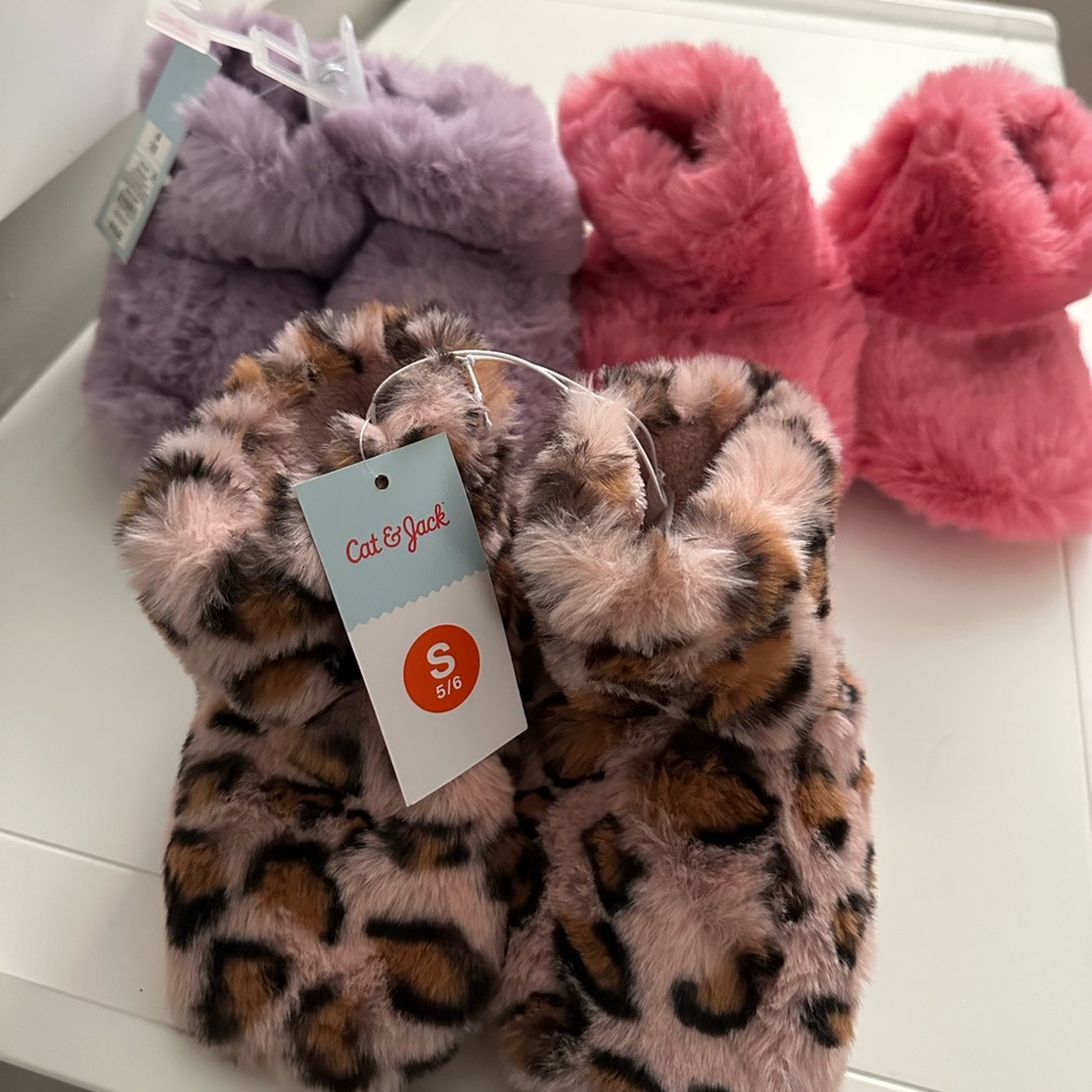NEW Cat and Jack Fur Booties/Slippers  ***read description***